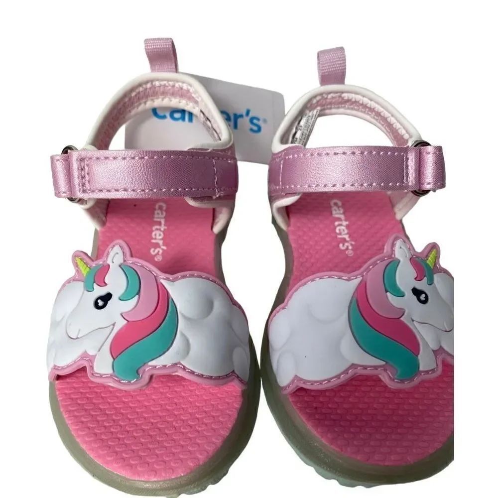 Carters GIRLS SIZE 7T Dreamy Unicorn Light-Up Sole Sandals